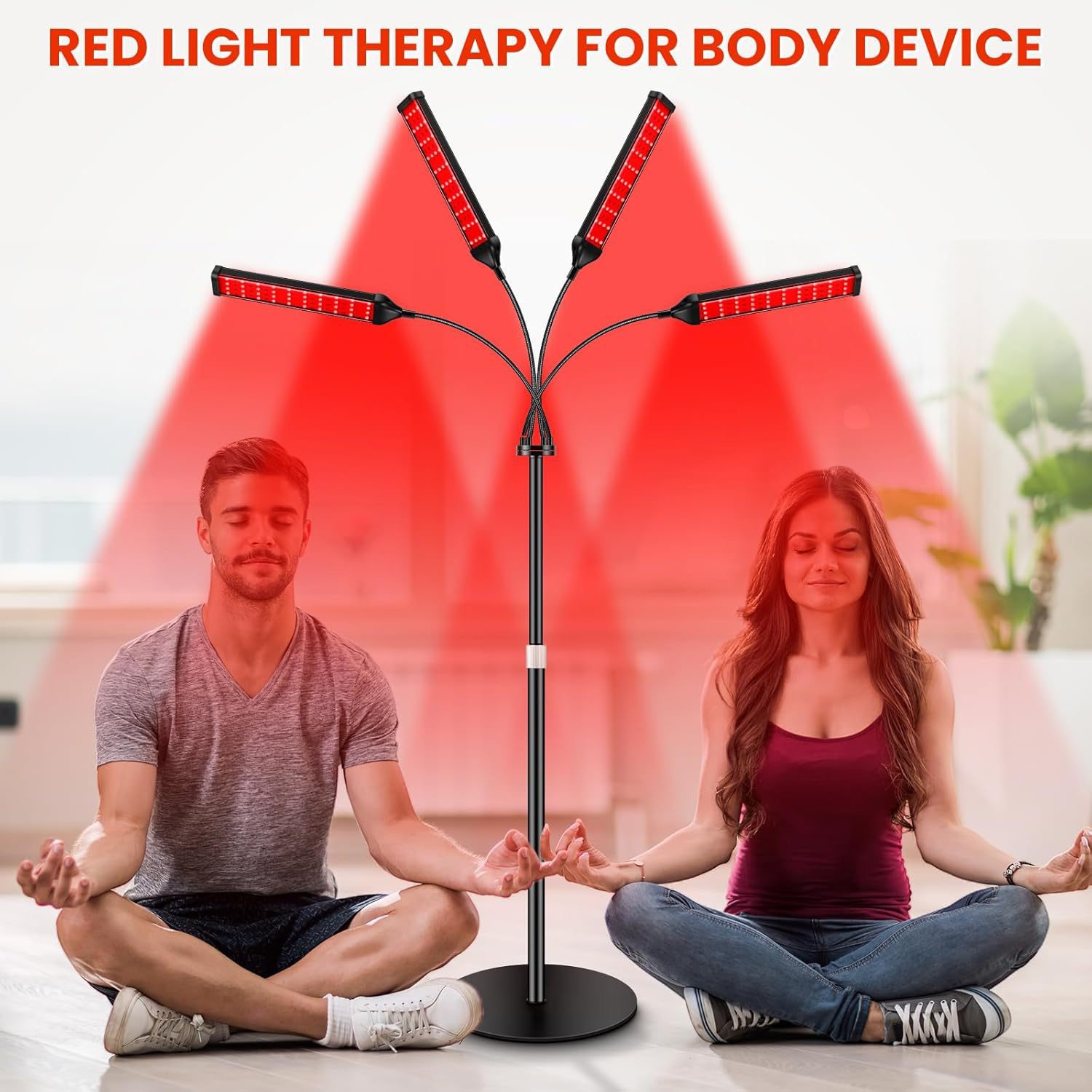 RedGlow Flex – Full-Body Red Light Therapy Floor Lamp