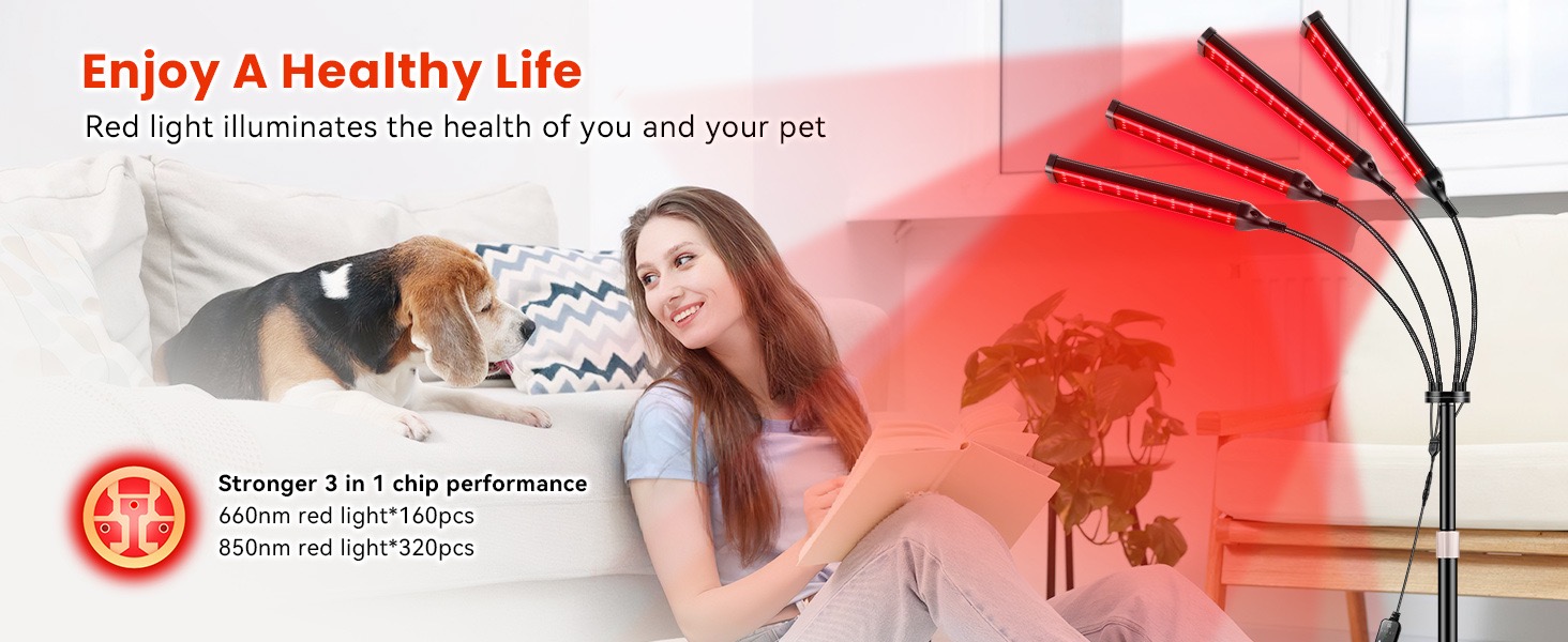 RedGlow Flex – Full-Body Red Light Therapy Floor Lamp - Image 3