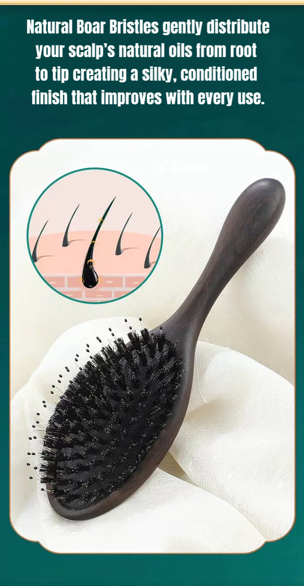 LYSF Beauty Travel Premium Boar- Bristle Hair Brush - Image 2
